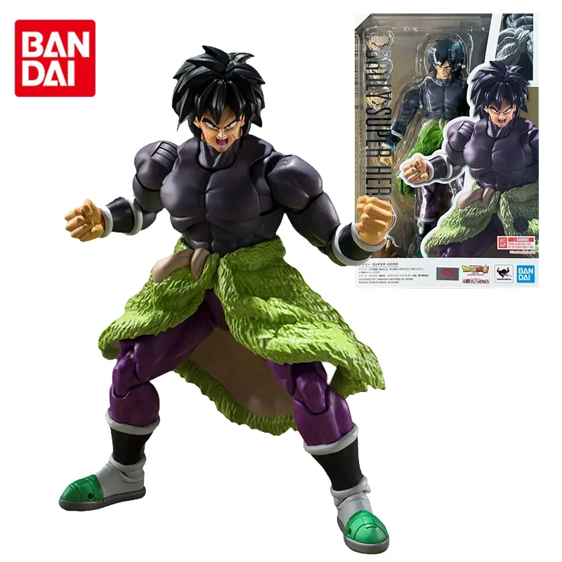 Bandai Original SHF DRAGON BALL SUPER SUPER HERO Broly Anime Action Figure Toys For Boys Girls Kids Children Birthday Gifts