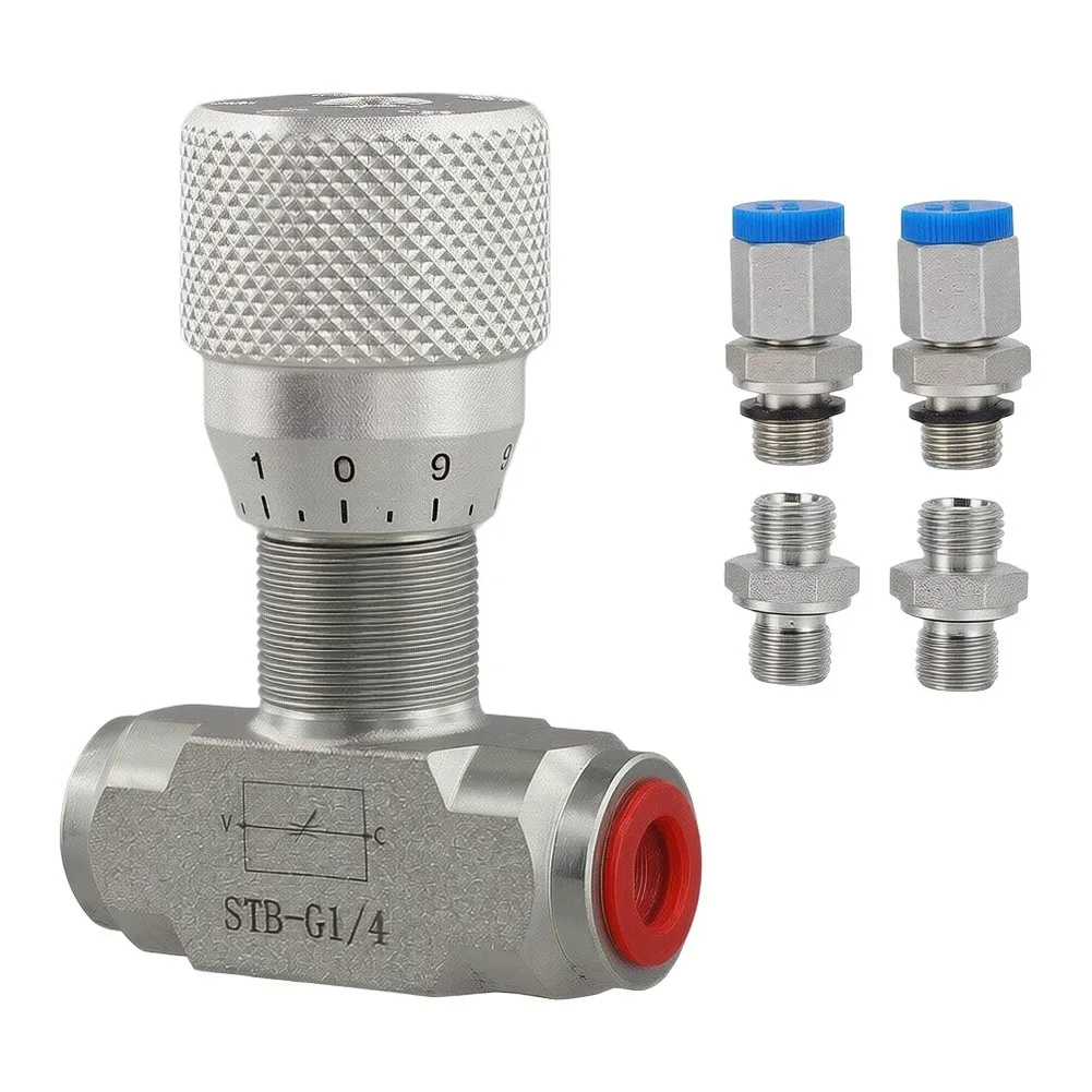 for g1 4 Bidirectional Throttle Valve Hydraulic Flow Control Valve Throttle Valve Adjustable Flow Regulator 30 L min Flow Rate
