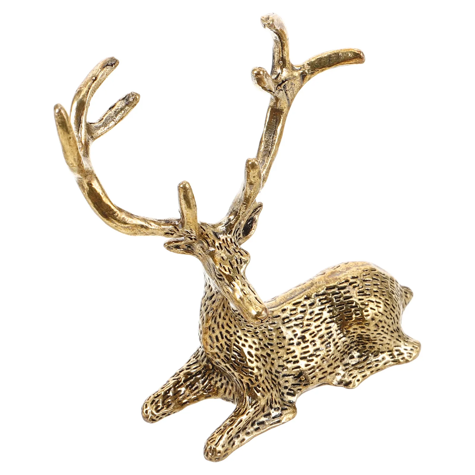 

H crafted Lifelike nament Modeling Elk Craft Office Decor Lifelike Home Decor Elk Figurine Desktop Statue Brass Crafts