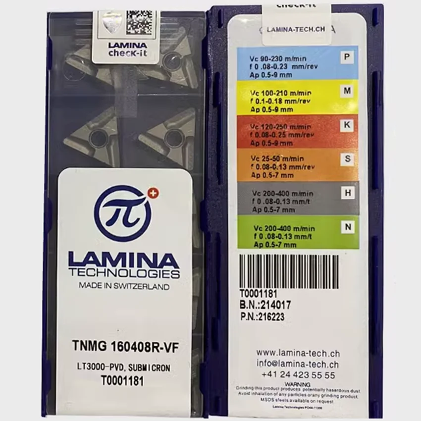 

TNMG160404R-VF LT3000/TNMG160404L-VF LT3000/TNMG160408R-VF LT3000/TNMG160408L-VF LT3000 LAMINA CNC carbide inserts 10PCS/BOX