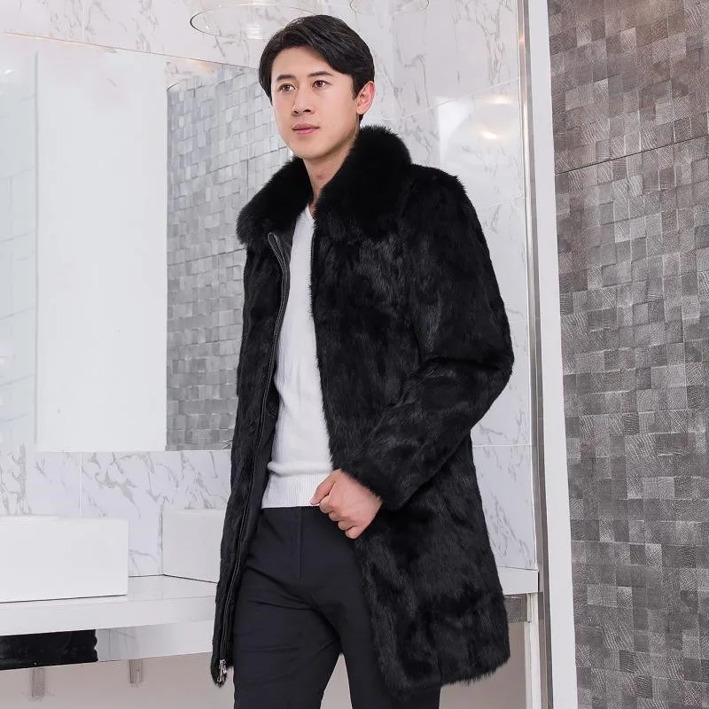 Men's Clothing Winter Warmth Coats Men's Casual Fashionable Fur Jackets Long Thickened Fur Large Sizes Windbreakers Men Jacket