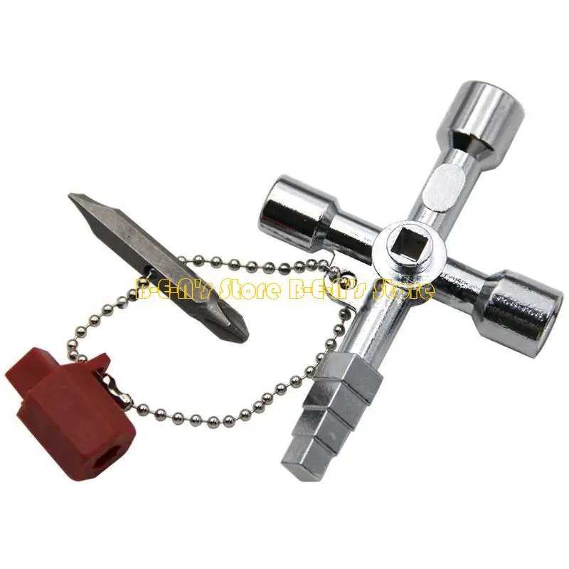 Y1AD 4 Way Wrench Universal Square Wrench Tool for Elevator Electrical