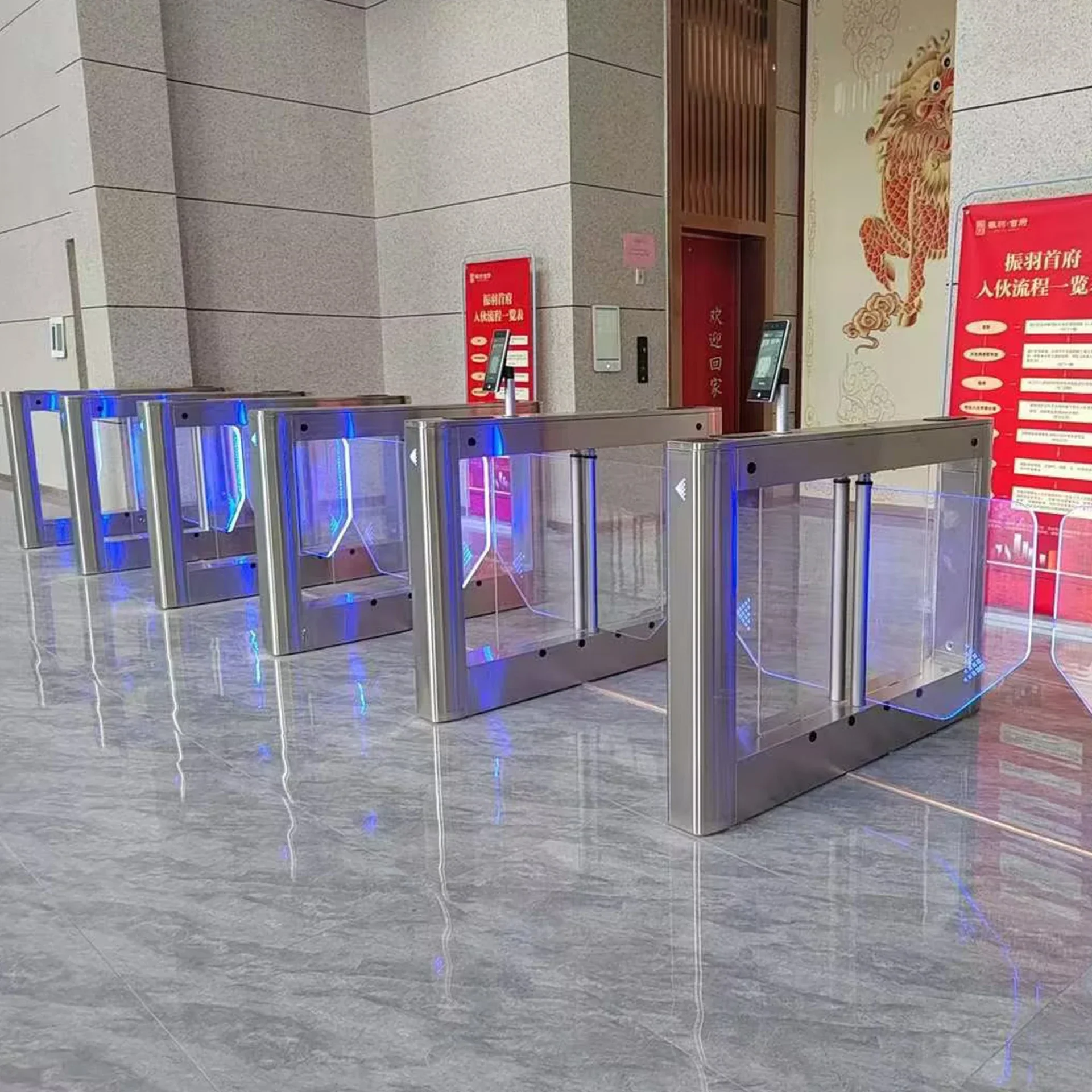 Outdoor Waterproof Function Gate Smart Card Supermarket Barrier Automatic Opening Swing Turnstile Access Control System