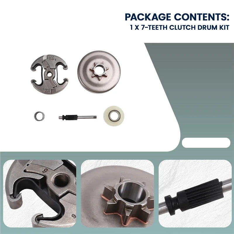 

AEE2-для 340 345 350, комплект сцепления барабана сцепления, комплект сцепления бензопилы, звездочка сцепления, барабан, игольчатый подшипник, масляный насос, шестерня