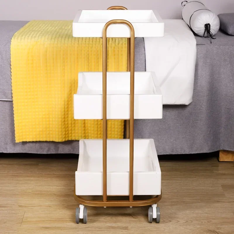 Chariot de Salon de soudage mobile chariot auxiliaire roues de beauté chariot de Salon fer Stations de cosmétiques équipement de barbier Rollwagen