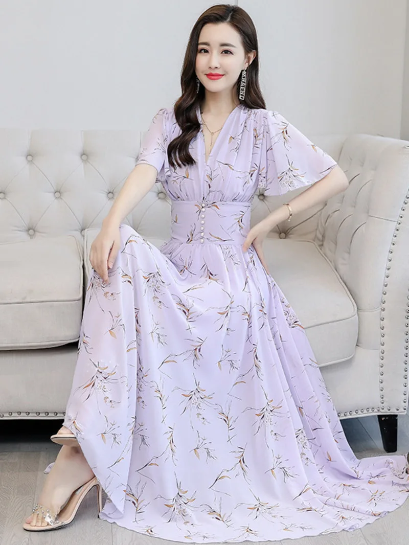 

Fashionable new chiffon dress for women British goddess style high waist British style and Western style It looks slim in ZROI