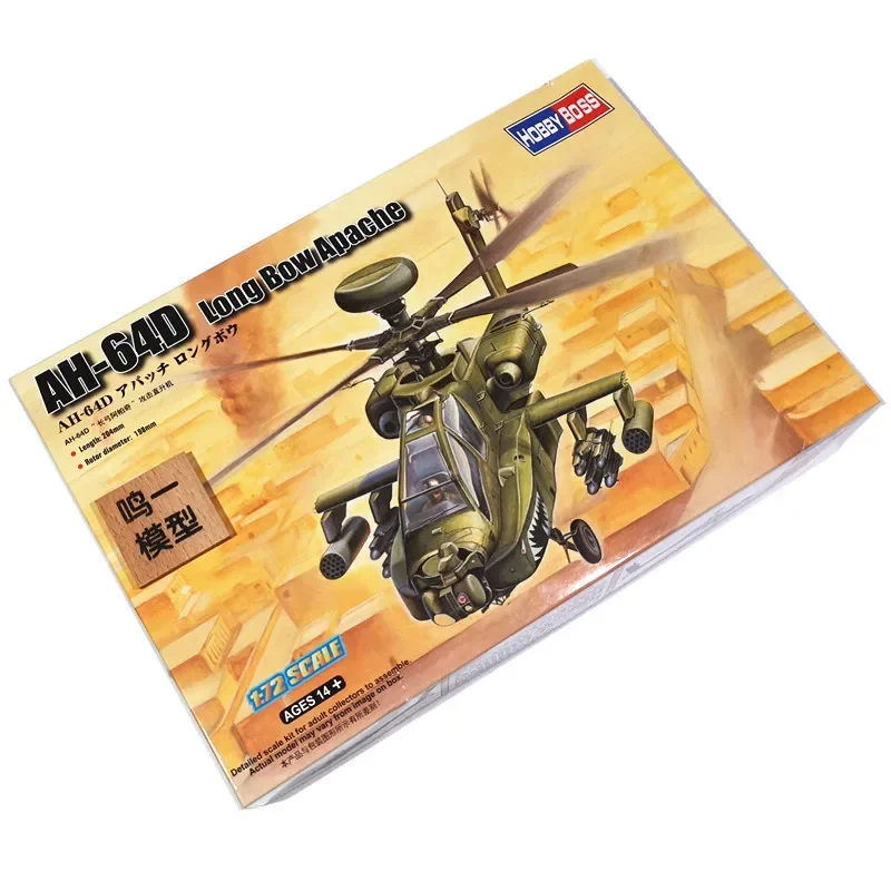 Salle de bain BBY BOSS 87219 Avion Modèle 1/72 AH-64D Apache Longbow Avion Hélicoptère Modèle Analyste pour Modèle Hobby Collection DIY Jouets