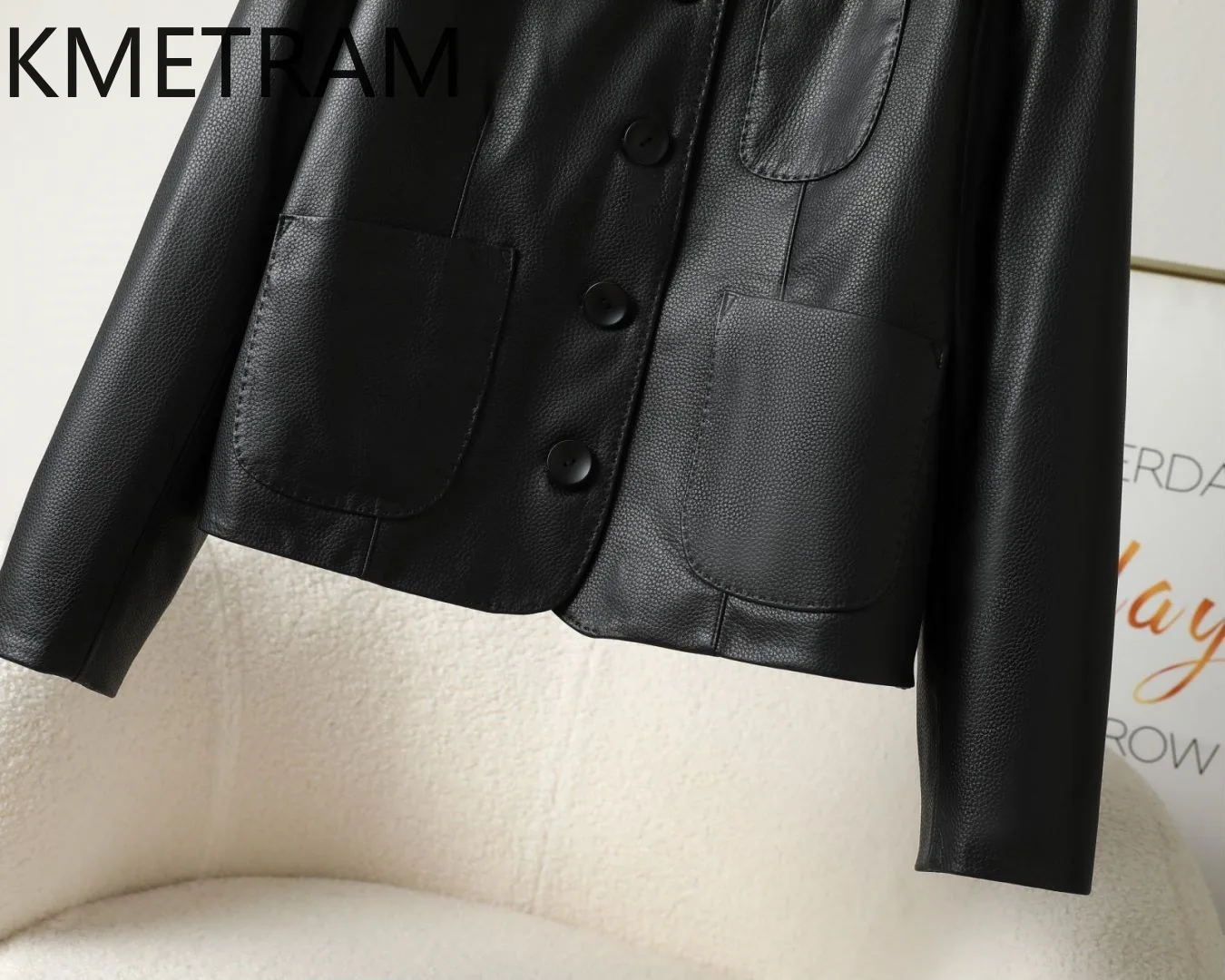 100 % natürliche Ziegenlederjacke für Damen, lässig, kurz, Echtlederjacken, neu in Oberbekleidung, Herbstkleidung, 2025, Damen Naturaбка