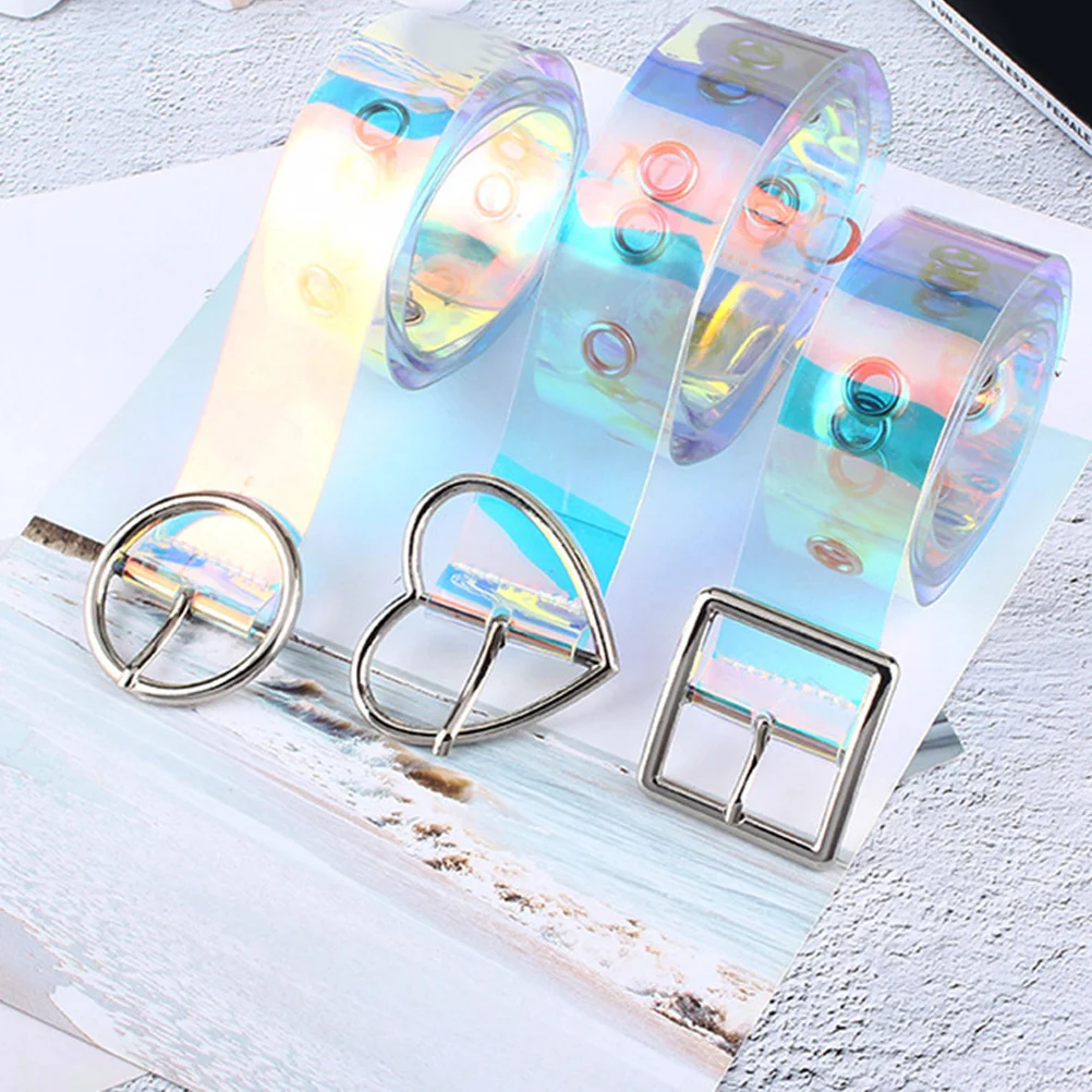 

3pcs Jeans Belt Set Women PU Waist Belts Fashionable Metal Buckle Sturdy Design Gift for Family Festival Birthdaybelt for jeans
