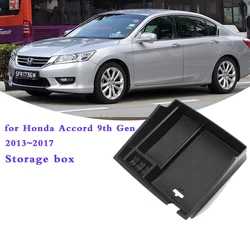 Secondary Storage Box for Honda Accord 9th Gen 2013~2017 2015 Central Armrest Stowing Tidying Organizer Car Styling Accessories