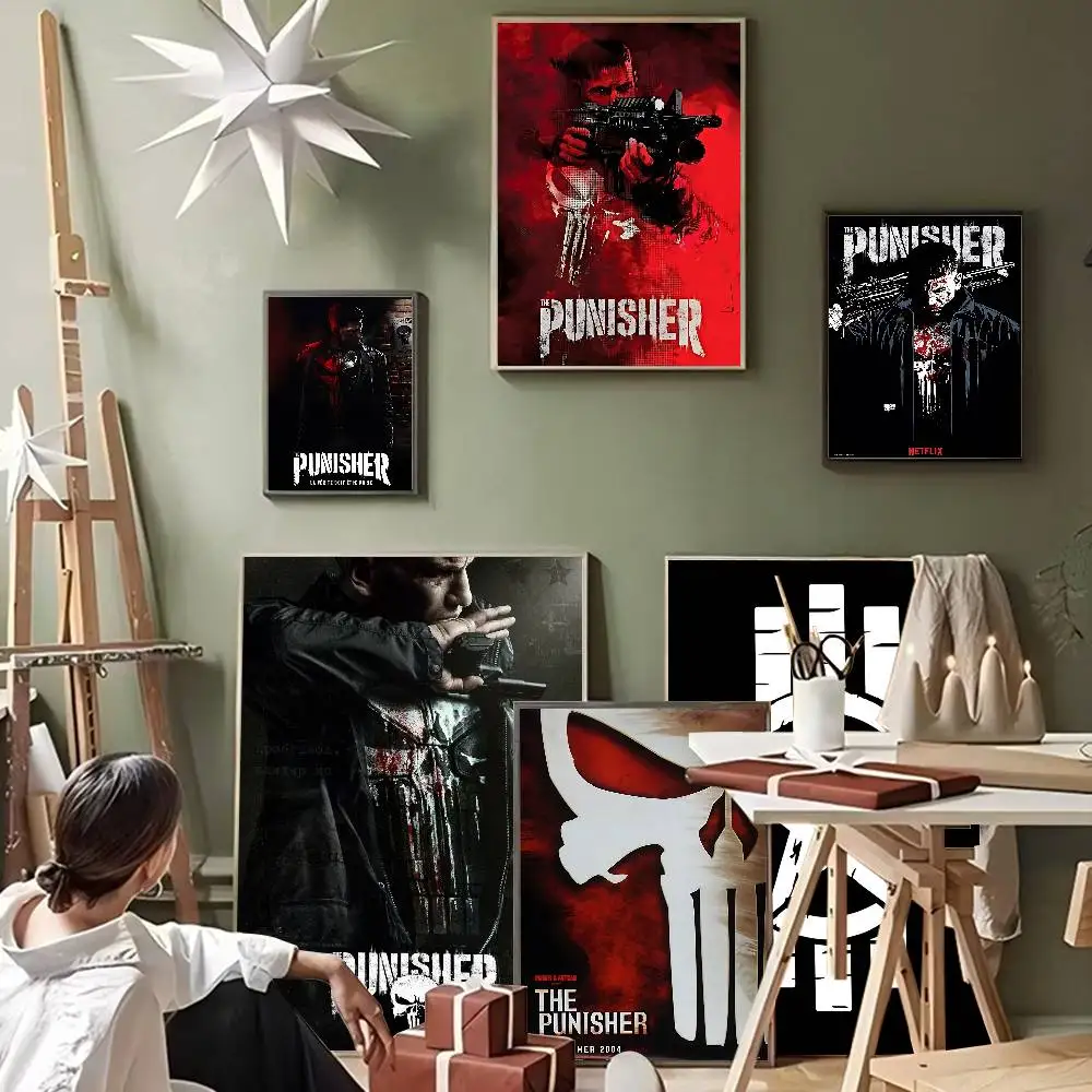 Game T-The Punisher DIY Sticky Poster Whitepaper Prints Posters Artwork Nordic Home Decor