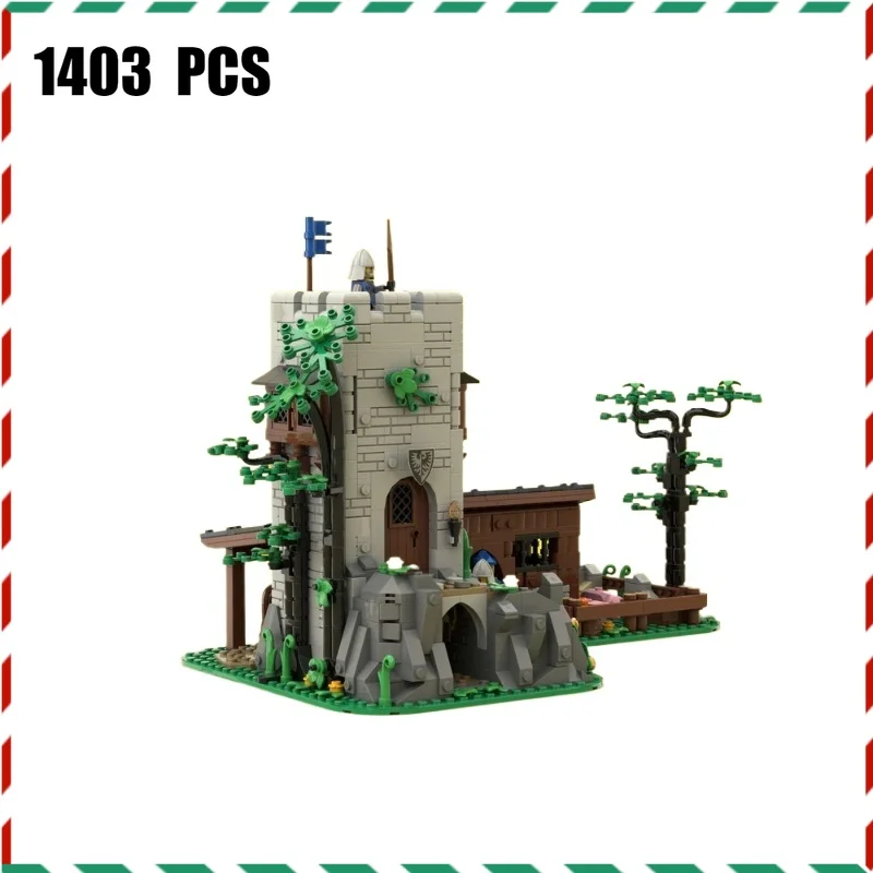 

MOC Knight Watchtower Building Blocks Set - Medieval Castle Small Particle Creative Educational Toy Birthday Gift for Fans