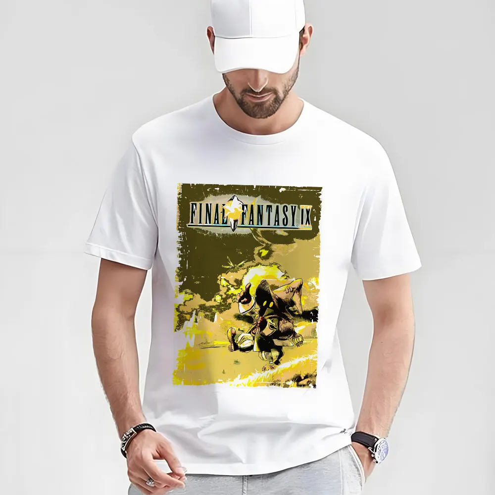 Final Fantasy IX Vivi Poster Video game Gift t shirt for gamer 100% cotton tee Men's Short Sleeve Graphic Clothes All size tops