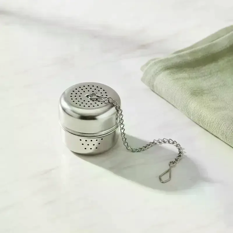 Tea Infuser Tea Filter Cylindrical Shape Fine Mesh Tea Infusers For Loose Tea Retractable Chain Design Tea Strainers For Loose