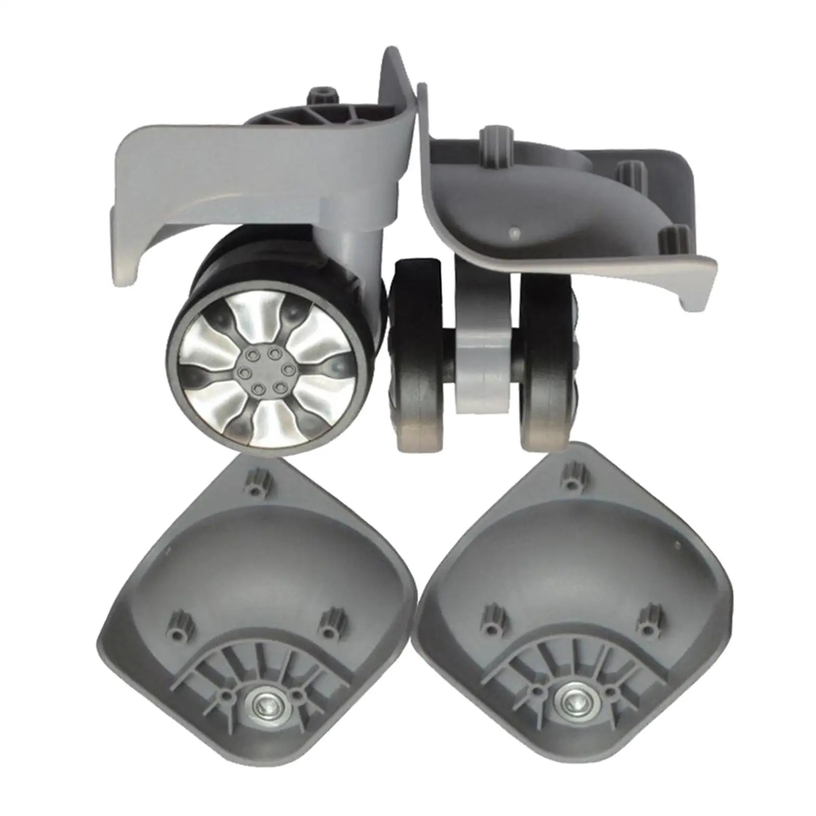 Dual Roller Swivel Wheel Replacement for Suitcase Load Bearing Luggage Caster DIY Repair for Travel Case