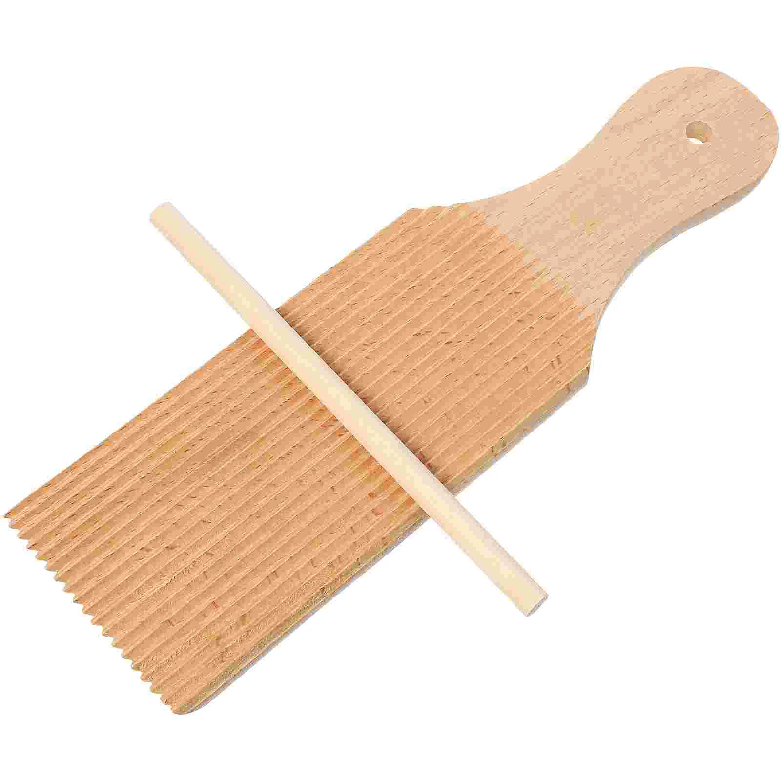 

Penne Pasta Plate Making Tool Wooden Gnochi Board Maker Gnocchi Household Rolling Pole Kitchen Rod