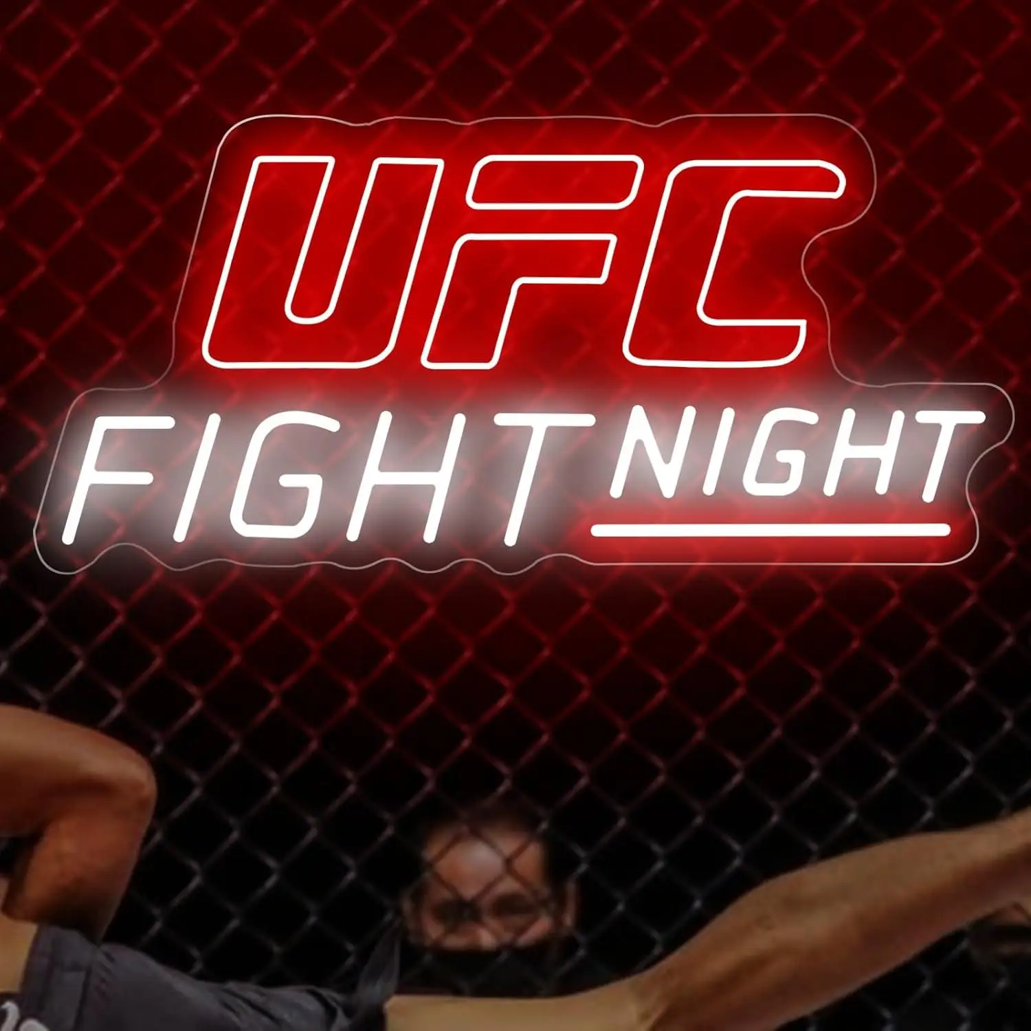 

UFC Fight Night Neon Sign USB Dimmable Neon Lights for Boxing Gym Game Room Man Cave Fighting Sport Room Decoration Wall Light