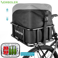 Rear Bike Basket With Large Rear Bike Rack Basket for Bike,Heavy Duty Metal Rear Bicycle Basket Perfect Mount for Electric Bike