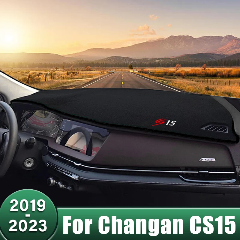 

Car Dashboard Cover Sunshade Anti-UV Carpets Non-slip Instrument Panel Protector Mat For Changan CS15 2019 2020 2021 2022 2023