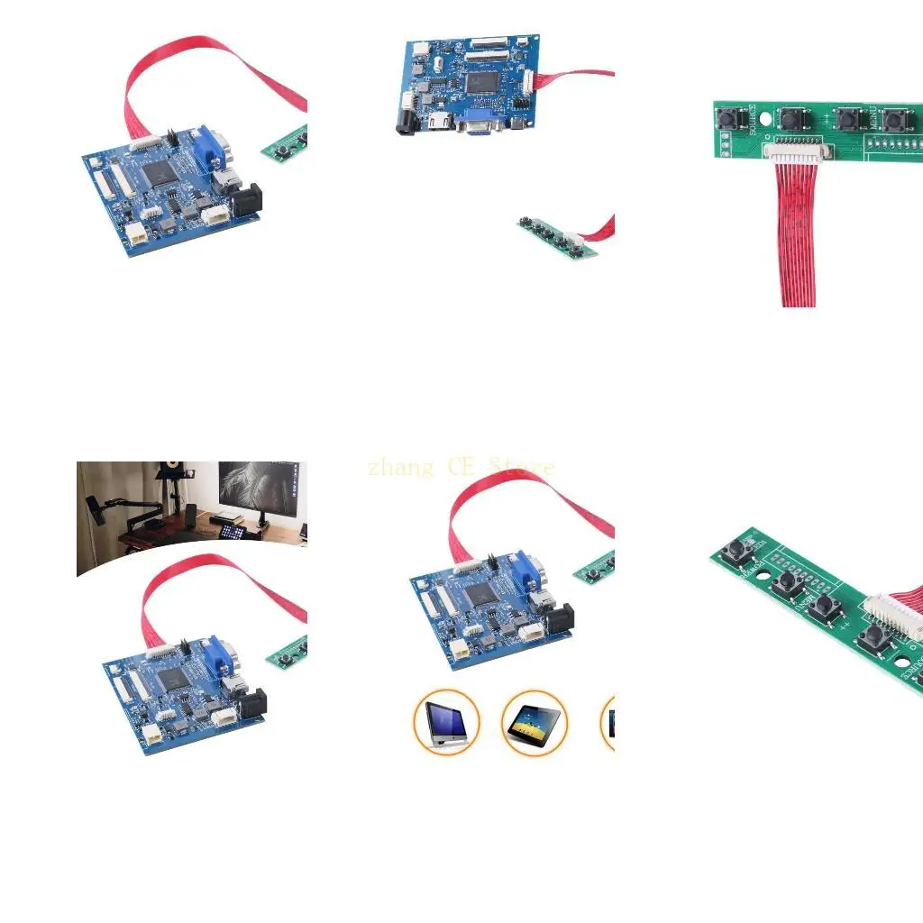 50Pin TTL 40Pin LVDS LCD Screen Driver Board LCD Display Assembly Unit 1024X600