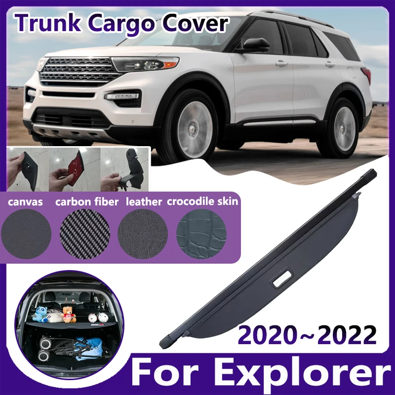 

Car Trunk Cargo Cover for Ford Explorer U625 Accessories 2020 2021 2022 Luggage Storage Trey Partition Security Shielding Shades