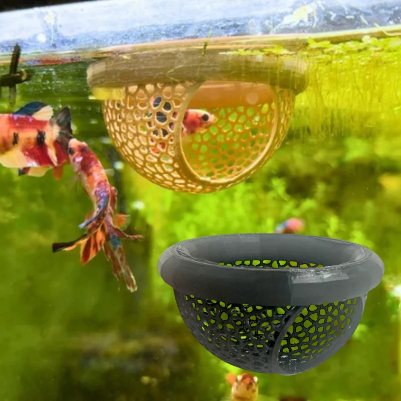 【U】Aqaurium Floating Cave Fish Shrimp Hideout Shelter 3-in-1 Hammock Feeding Ring & Resting Spot For Betta Small Aquatic Pets
