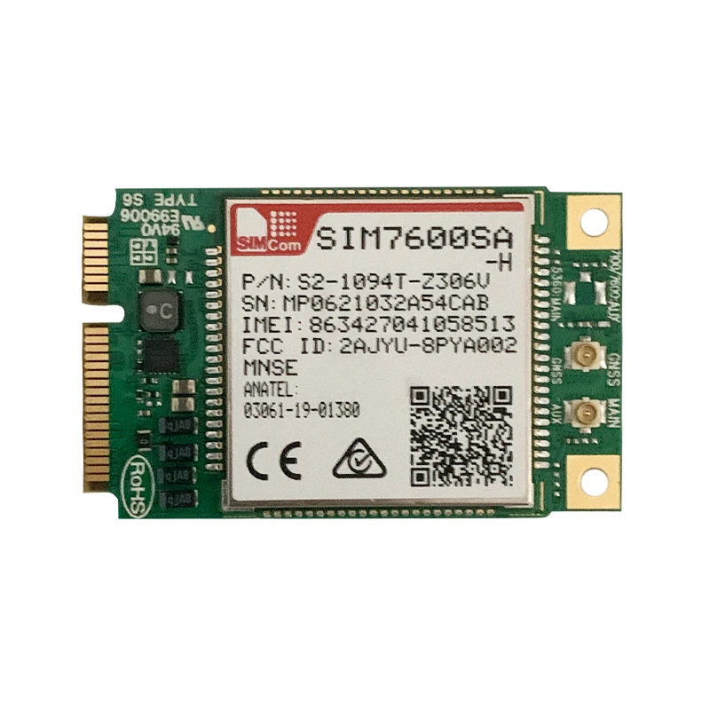 

SIMCOM SIM7600SA-H MNSE MINI PCIE LTE Cat4 Module for Australia/New Zealand/South America B1/B2/B3/B4/B5/B7/B8/B28 B40/B66