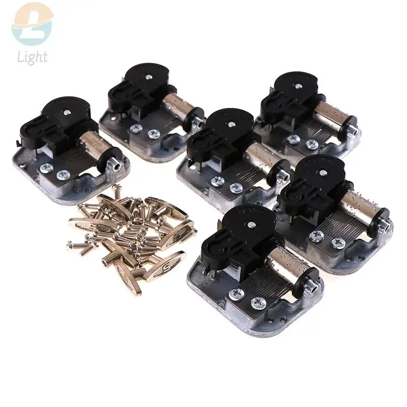 7 Songs Mechanical DIY Windup Music Box Sankyo Musical Movement + Screws + Key Christmas Gift Ornament Gift Box Accessories