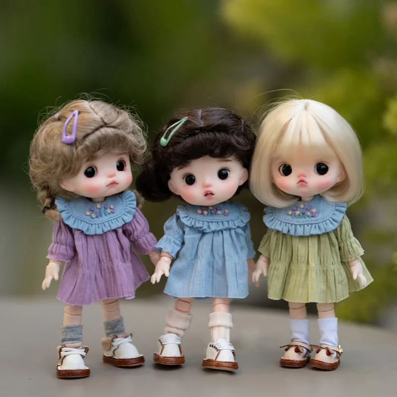 

Ob11 doll clothing accessories embroidered dress Molly 12 points BJD body P9 can be worn 15-20 cm doll clothing accessories