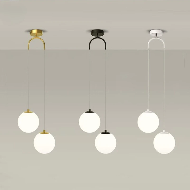 

Modern Simple Bedroom Round Ball Small Chandelier Bedroom Bedside Chandelier Nordic Minimalist Personalized Lamps