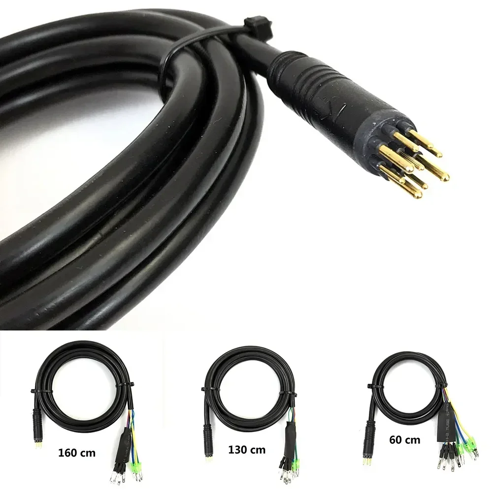 9 Pins Ebike Motor Cable 60/130/160CM Extension Line Electric Bike Motor With Hall Sensor Extension Lines Ebike Accessories