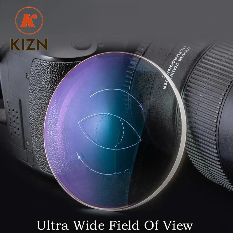 عدسات KIZN 1.56/1.61/1.67/1.74 مضادة للخدش ومضادة للأزرق فوتوكروميك واسعة مجال رؤية المكتب عدسات تقدمية متعددة البؤر
