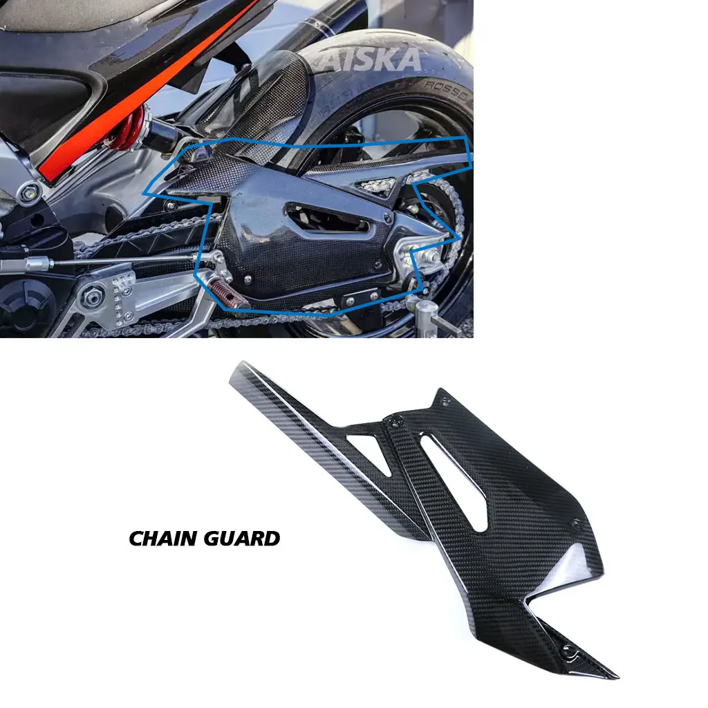 For Aprilia RS660 Tuono 660 2021 2022 Dry Carbon Fiber Motorcycle Accessories Chain Guard Belt Cover Protector Fairing 2023 2024