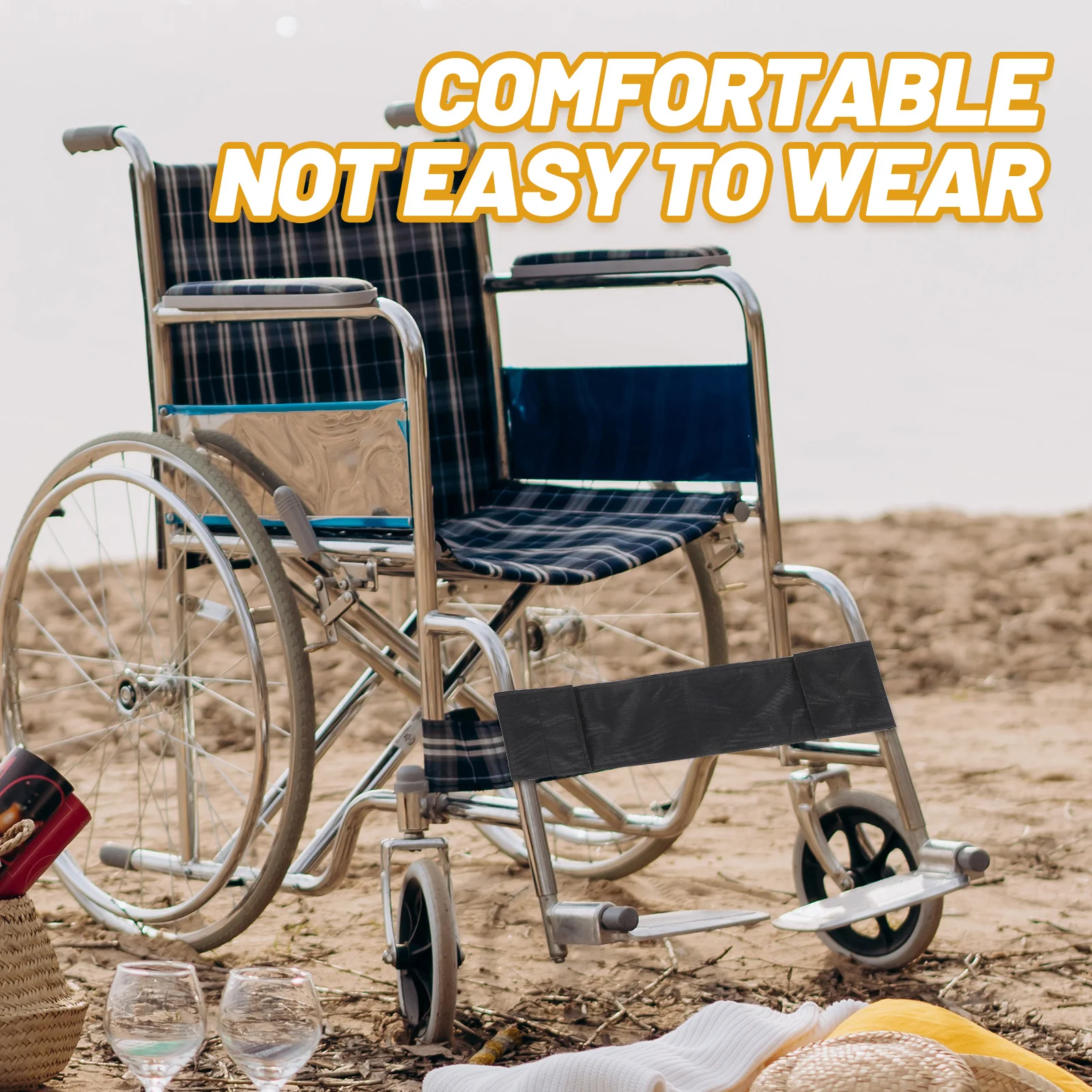 

Oxford Cloth Wheelchair Leg Strap Comfortable Calf Support Suitable for Wheelchair Footrest Protective Safety Strap