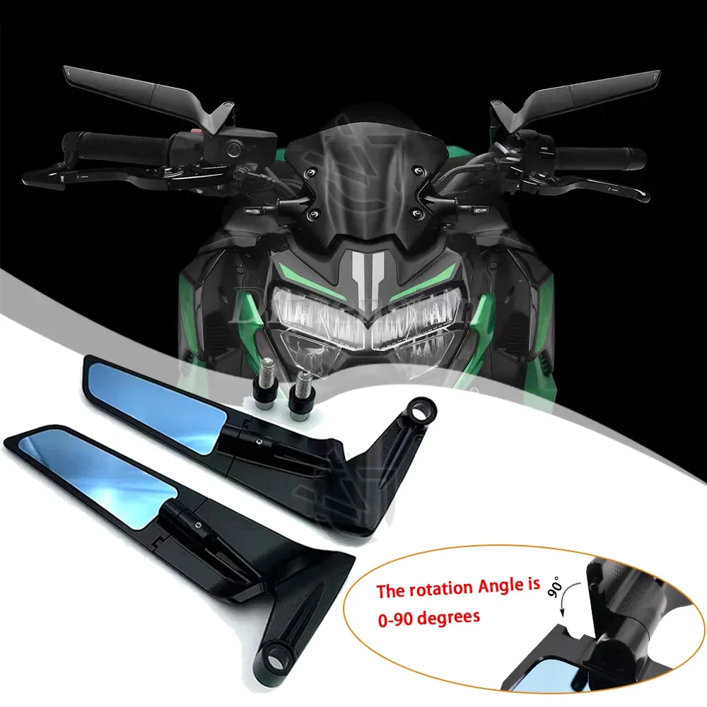 

For Kawasaki Z900 Z1000 Z800 Z750 Z650 Z300 Z250 Z125 Universal Motorcycle Mirror Wind Wing side Rearview Reversing mirror