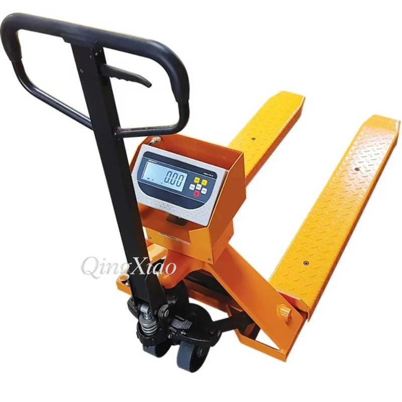 Warehouse Logistics Manual Pallet Truck Weighing Scale For Pallet Handling Goods Weight Inspection Daily Logistics Conveyance view 3