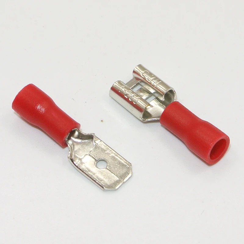 1000 pcs 2.8mm 4.8mm 6.3mm  Female  Male Insulated Electrical Crimp Terminal for 0.5-6mm2  22-10AWG  Cable Wire Connector