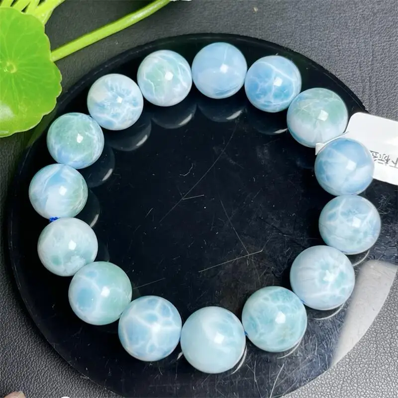 

Natural Larimar Bead Bracelet Women Fashion Charm Crystal Healing Energy Gemstone Yoga Jewelry 1PCS 12/13/14/16/17MM