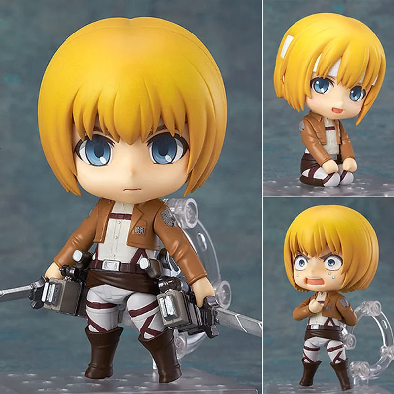 #435 Attack on Titan Armin Arlert Anime Figure Mikasa Ackerman Action Figure Shingeki no Kyojin Hanji Figure Model Doll Toy Gift
