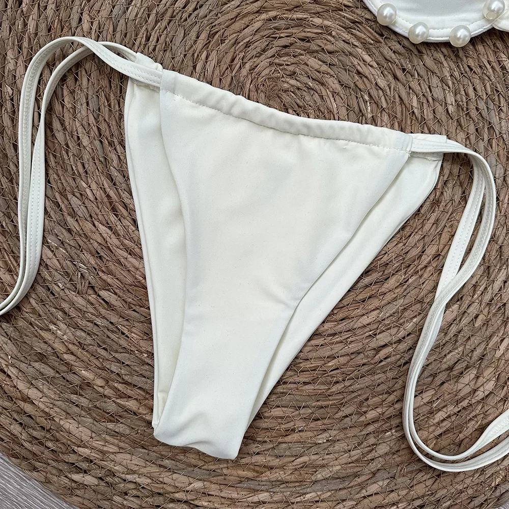 Micro Push Up Bikini 2024 Women Swimsuit Sexy Swimwear Thong Bikinis Set Brazilian Beachwear Pearl Bathing Suit Biquini Female