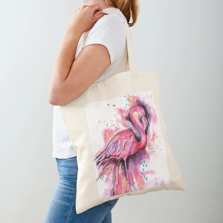 

Flamingo Fun Tote Bag foldable reusable bag canvas shopping bag ecological bags Canvas