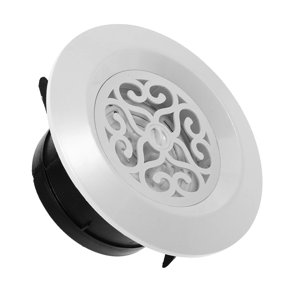 

Central Air Outlet Exhaust Soffit Vent White Plastic Round Soffit Vent Exhaust Fan Cover Ceiling Mount Modern Style