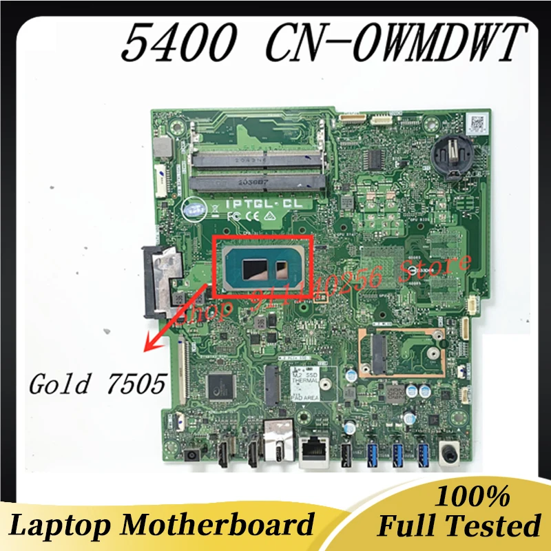 

High Quality Mainbaord WMDWT 0WMDWT CN-0WMDWT For DELL Inspiron 5400 Gold 7505 Laptop Motherboard SRK0A 100% Full Working Well