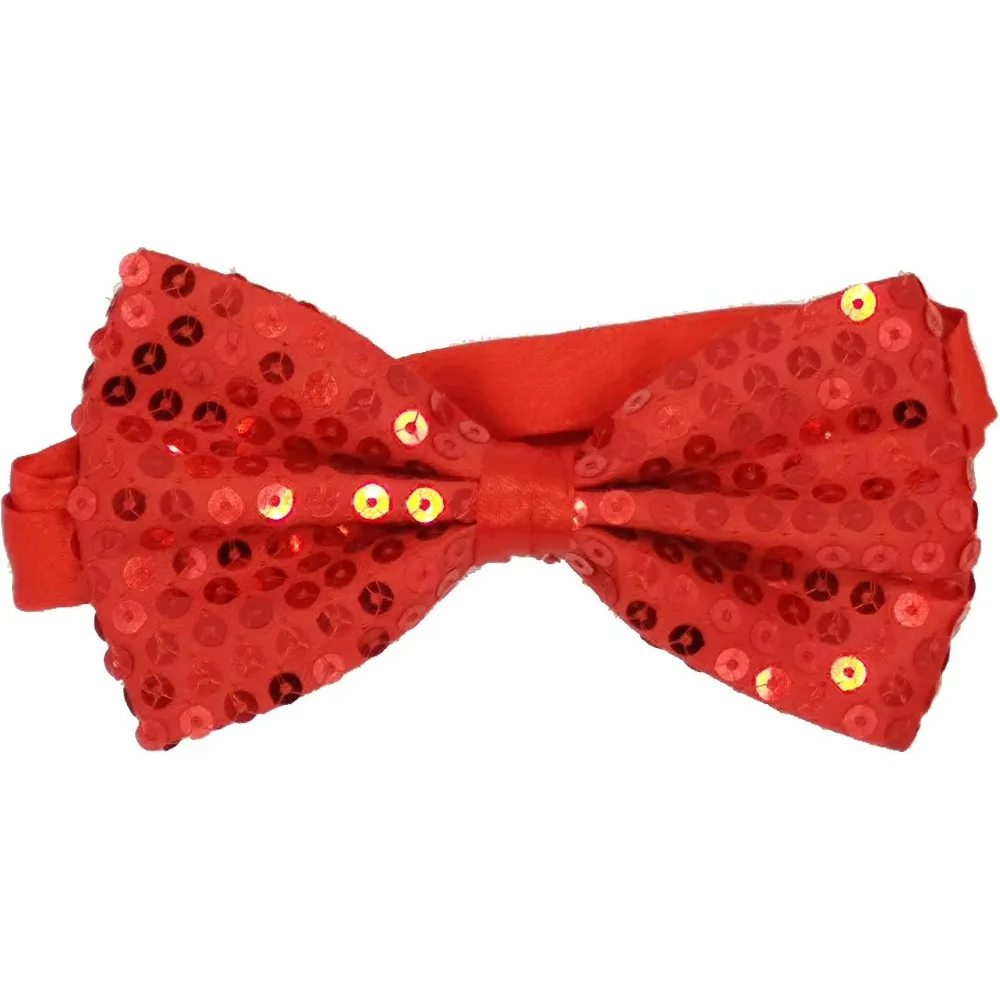 Corbatas de Moño Brillantes para Hombre para Mardi Gras - Doradas, Moradas y Verdes con Lentejuelas, Fáciles de Usar para Carnaval y Mascaradas
