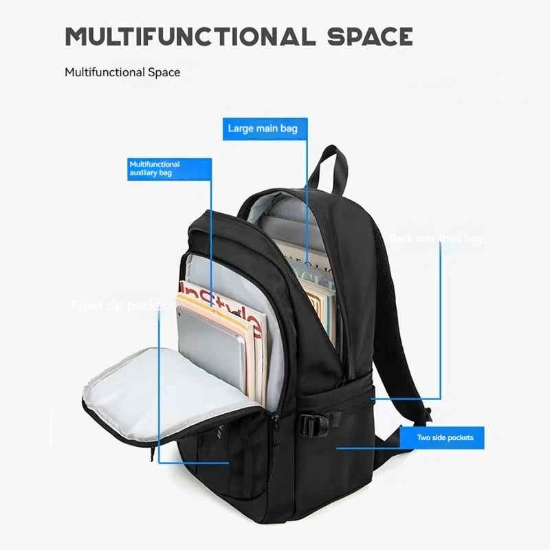 Simple Fashion Casual Backpack Women\'s Backpack Large Capacity Outdoor Leisure Sports Travel Bag Student School Bag Men