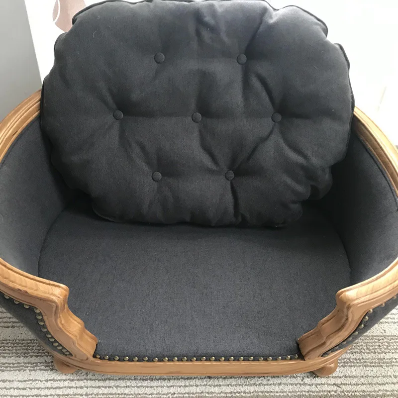 Dog sofa warm retro dog bed removable kennel pad