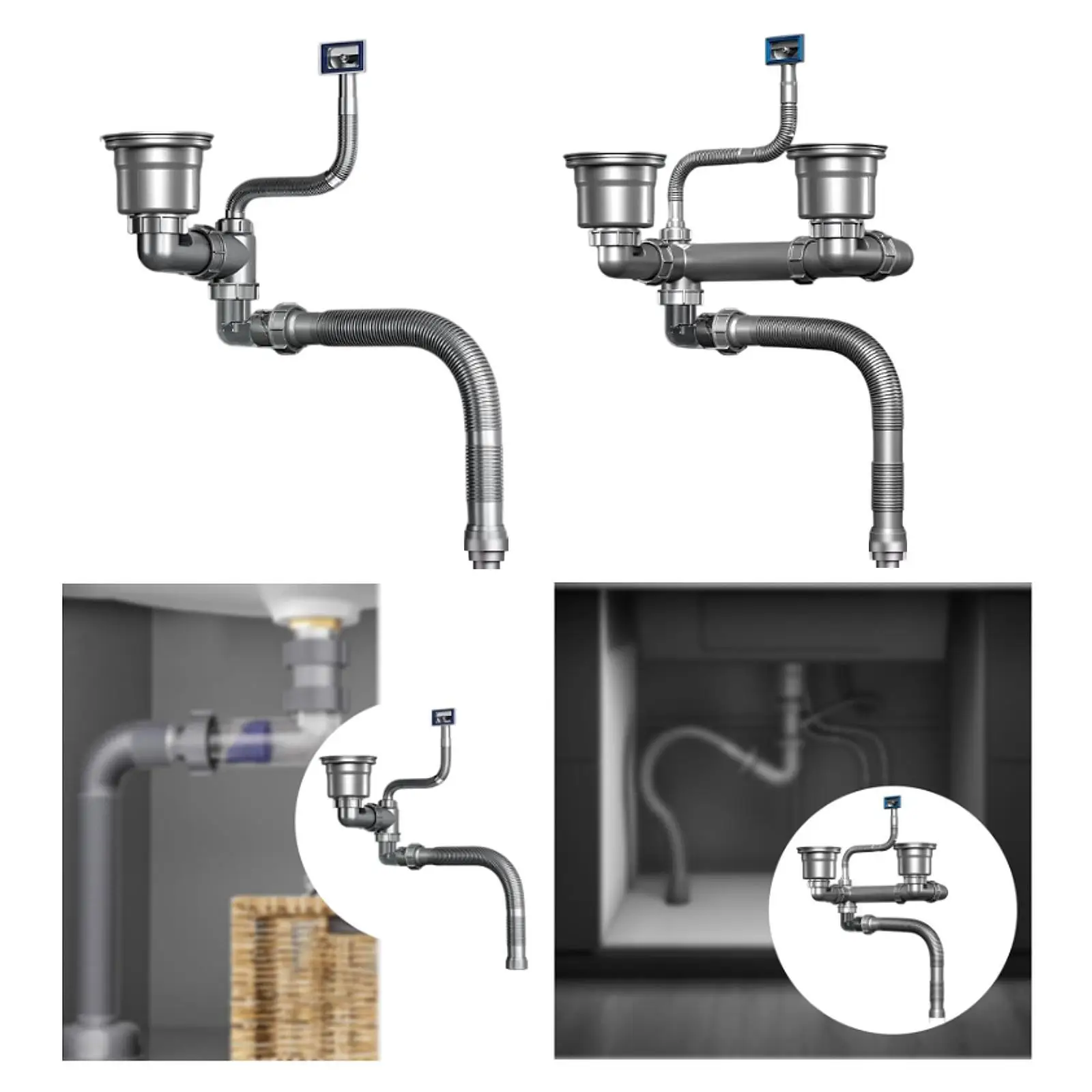 

Sink Drain Pipe Accessory Replaces Sink Waste Pipe for Washbasin Hotels Home