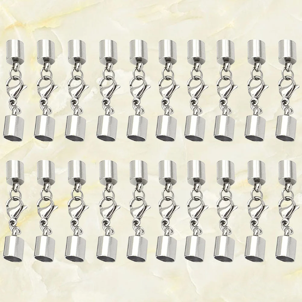 

20Pcs Stainless Steel Lobster Clasp Buckle for Jewelry Making Necklace Bracelet String Connector 2.2mm Hole Jewelry Fastener