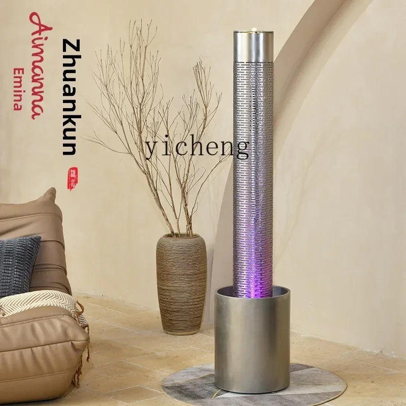 A30  modern flowing water ornament circulating water living room entrance decorative water feature fountain floor humidification