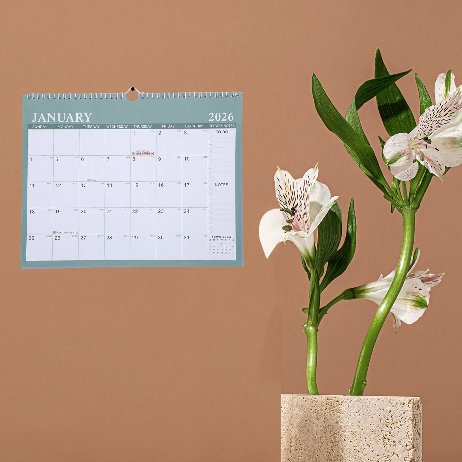 

2026-2027 18-Month Large Wall Calendar Double-Sided Landscape Design Monthly Hanging Planner for Home Office Classroom Academic